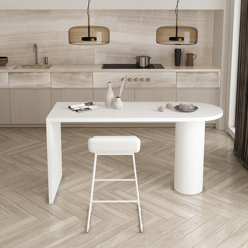 Contatto a forma libera in metallo tavolo da barra in legno di pino con doppio piedistallo