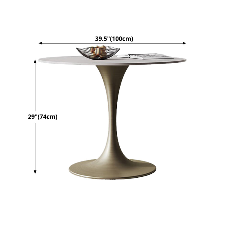 Round Tulip Base Dinette Table Traditional Luxury Dining Room Table for Home