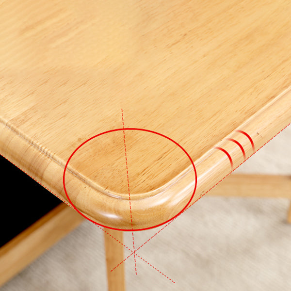 Mid-Century Dining Table Rectangle Solid Wood Drop-Leaf Dining Table for Home Use