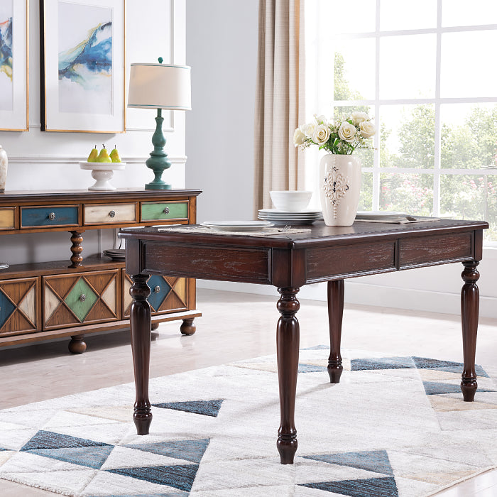 Mid-Century Modern Rectangle Dining Table Wood Table for Kitchen,55"L x 31.5"W x 29.5"H
