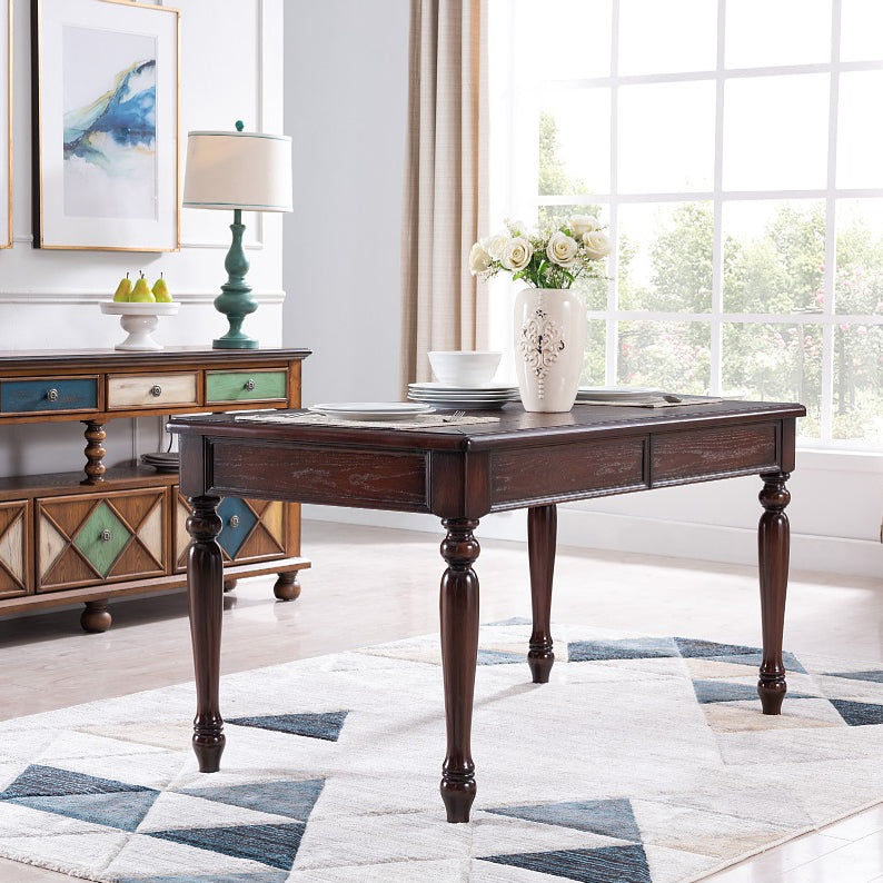 Mid-Century Modern Rectangle Dining Table Wood Table for Kitchen,55"L x 31.5"W x 29.5"H