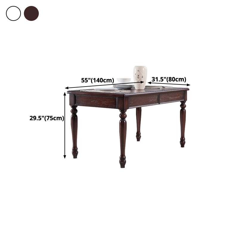 Mid-Century Modern Rectangle Dining Table Wood Table for Kitchen,55"L x 31.5"W x 29.5"H