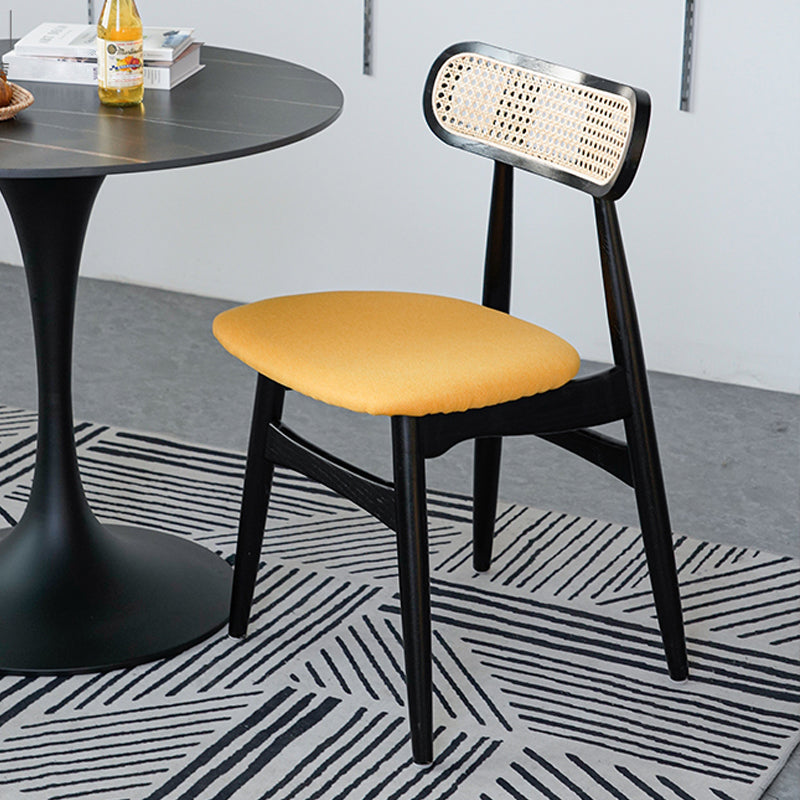 Silla lateral de comedor con respaldo abierto de estilo moderno, sillas de comedor laterales de madera para uso doméstico