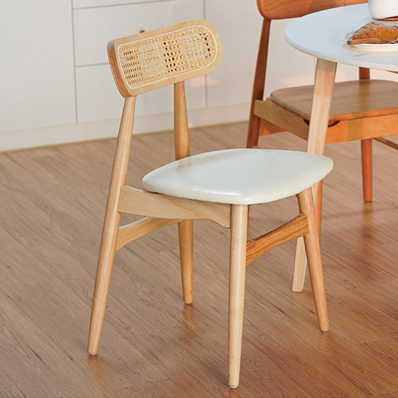 Silla lateral de comedor con respaldo abierto de estilo moderno, sillas de comedor laterales de madera para uso doméstico
