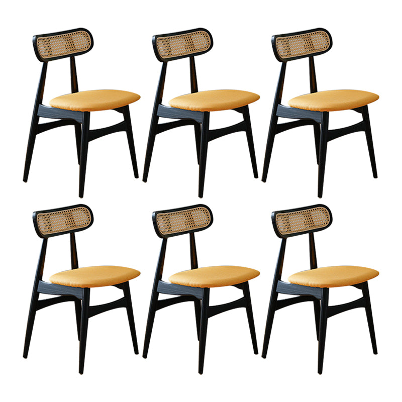Silla lateral de comedor con respaldo abierto de estilo moderno, sillas de comedor laterales de madera para uso doméstico