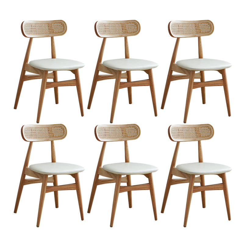 Silla lateral de comedor con respaldo abierto de estilo moderno, sillas de comedor laterales de madera para uso doméstico