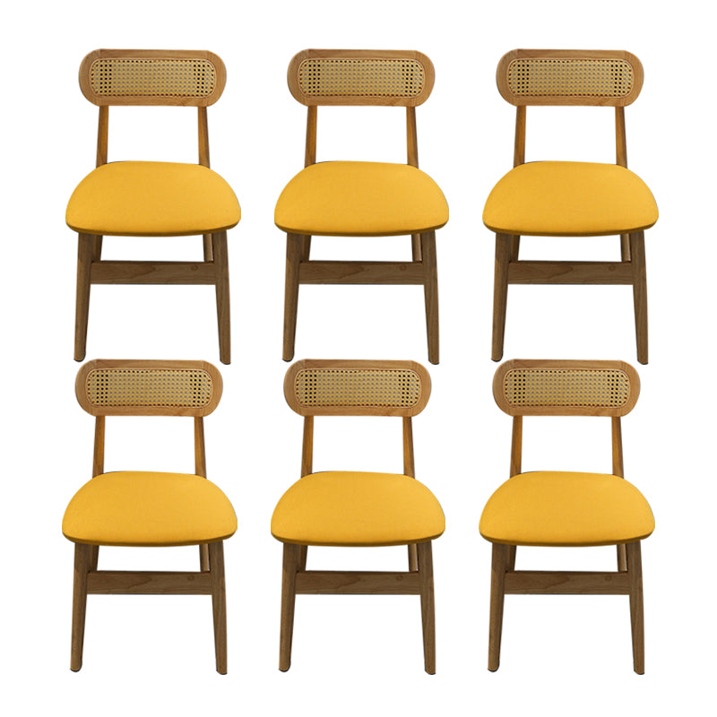 Silla lateral de comedor con respaldo abierto de estilo moderno, sillas de comedor laterales de madera para uso doméstico