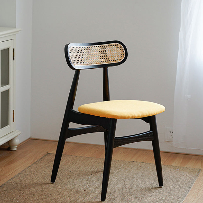 Silla lateral de comedor con respaldo abierto de estilo moderno, sillas de comedor laterales de madera para uso doméstico