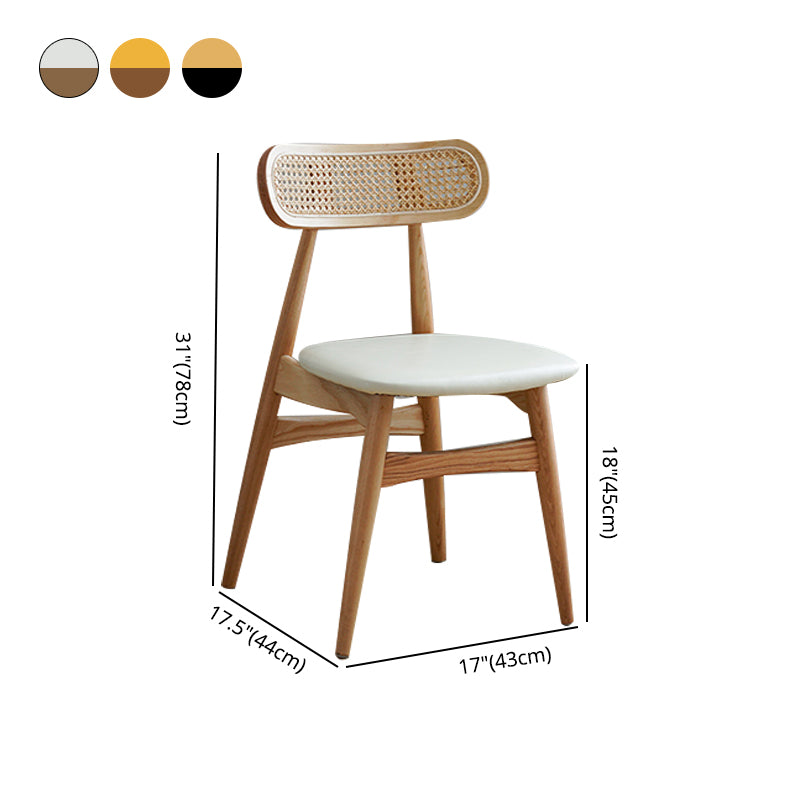 Silla lateral de comedor con respaldo abierto de estilo moderno, sillas de comedor laterales de madera para uso doméstico