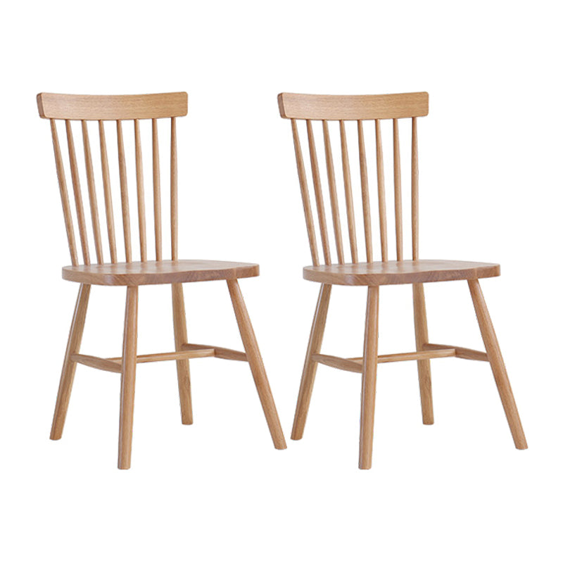 Eigentijdse Windsor rug armloze zijstoelen houten zijkant eetstoelen voor thuis