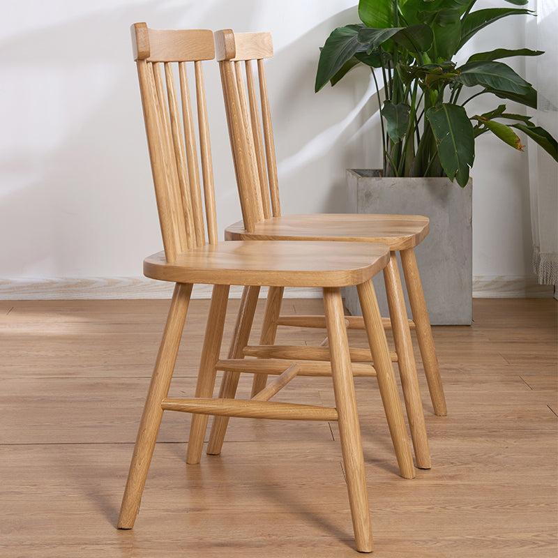 Eigentijdse Windsor rug armloze zijstoelen houten zijkant eetstoelen voor thuis