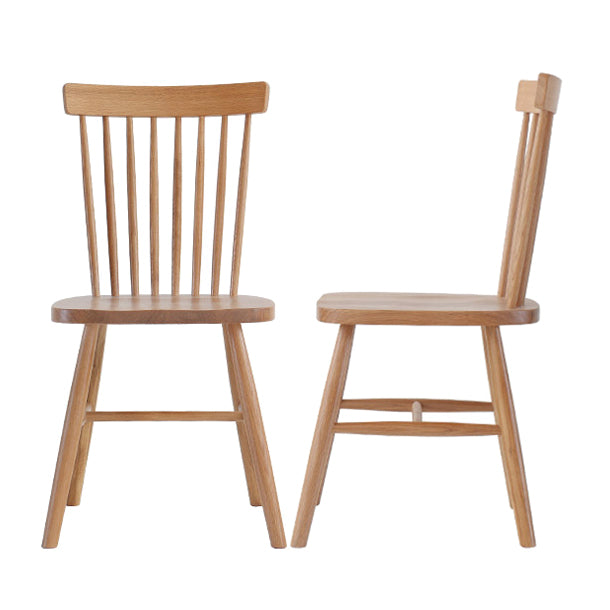 Eigentijdse Windsor rug armloze zijstoelen houten zijkant eetstoelen voor thuis