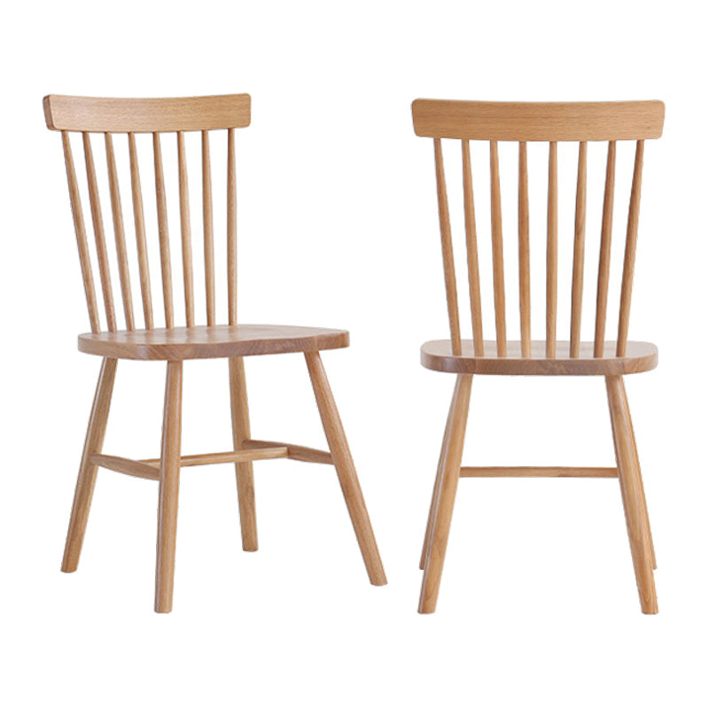 Eigentijdse Windsor rug armloze zijstoelen houten zijkant eetstoelen voor thuis