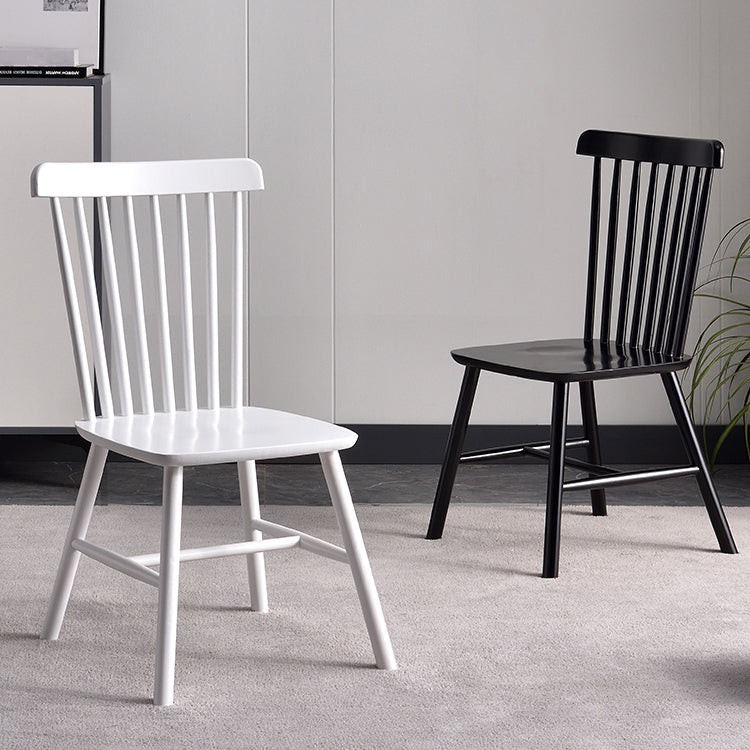 Sillas laterales contemporáneas de madera Sillas de comedor con respaldo Windsor para el hogar