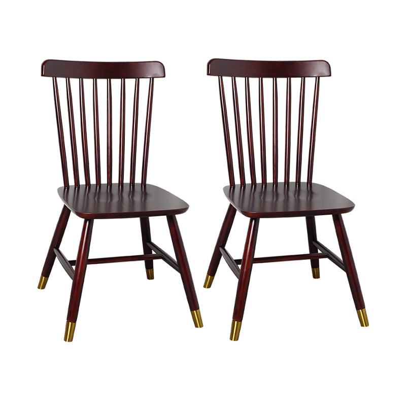 Sillas laterales contemporáneas de madera Sillas de comedor con respaldo Windsor para el hogar