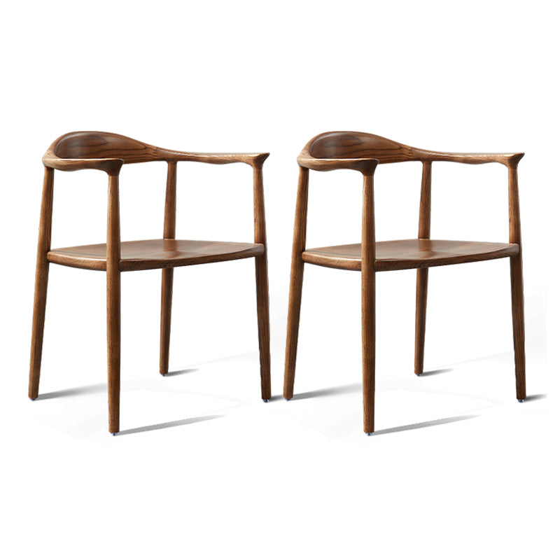 Bras traditionnel de frêne dinant des fauteuils à la maison arrière ouverts en bois solide de chaises