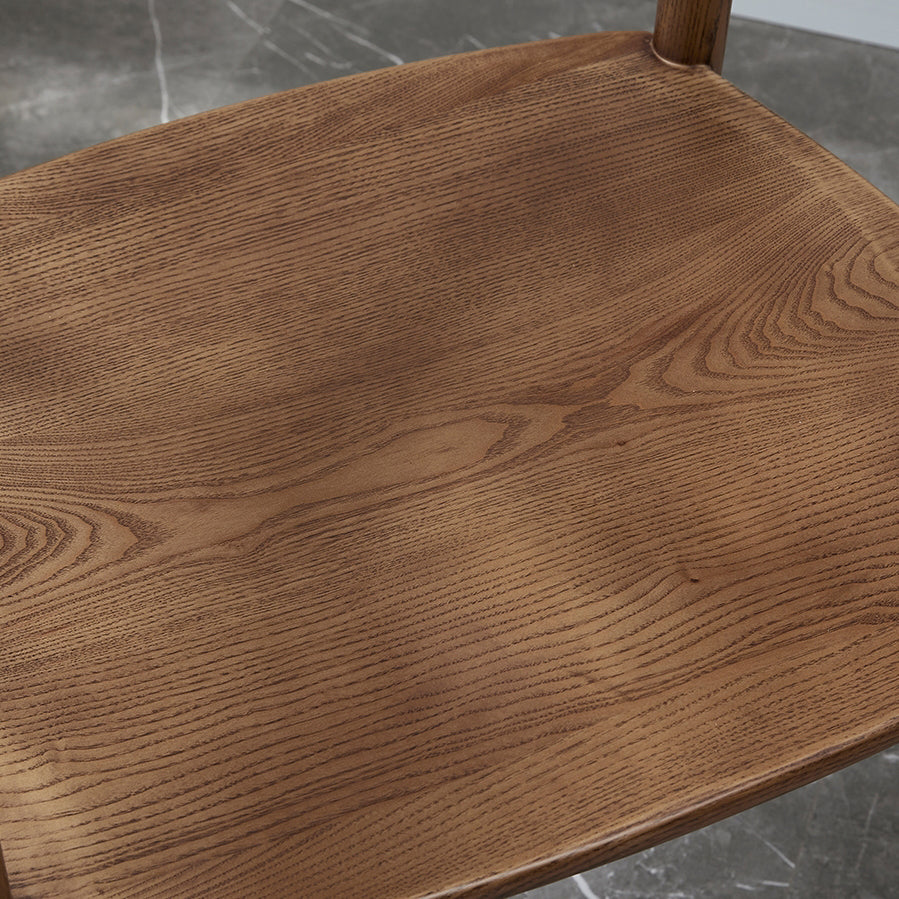 Sillas de comedor con brazo de fresno tradicional, sillones caseros con parte trasera abierta de madera maciza