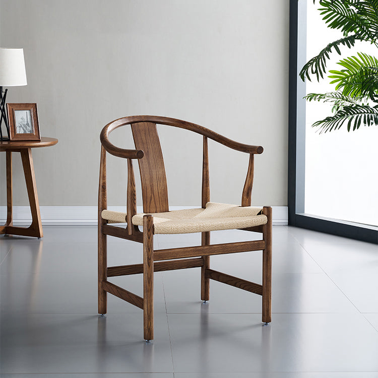 Sillas de comedor tradicionales de madera maciza, sillones de cocina con respaldo de listones