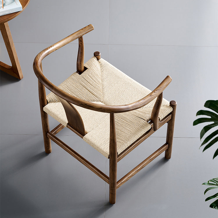 Sillas de comedor tradicionales de madera maciza, sillones de cocina con respaldo de listones