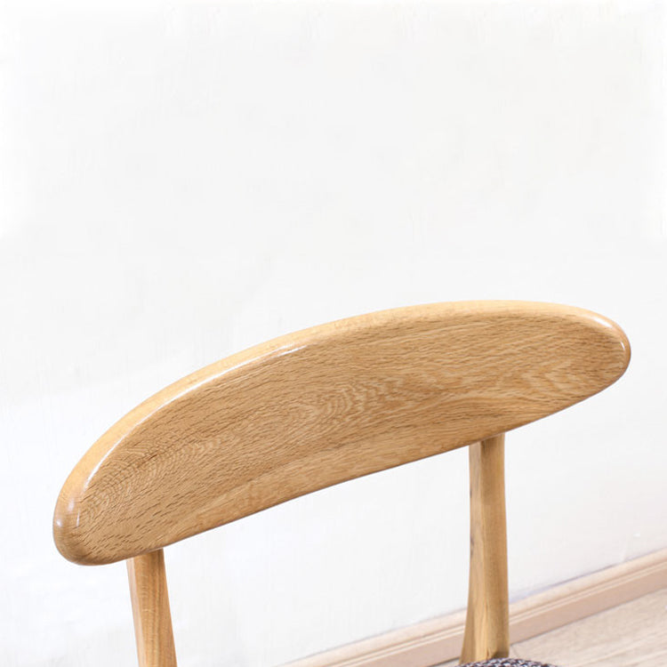 Silla lateral de comedor minimalista con respaldo abierto, sillas laterales sin brazos con patas de madera para cocina