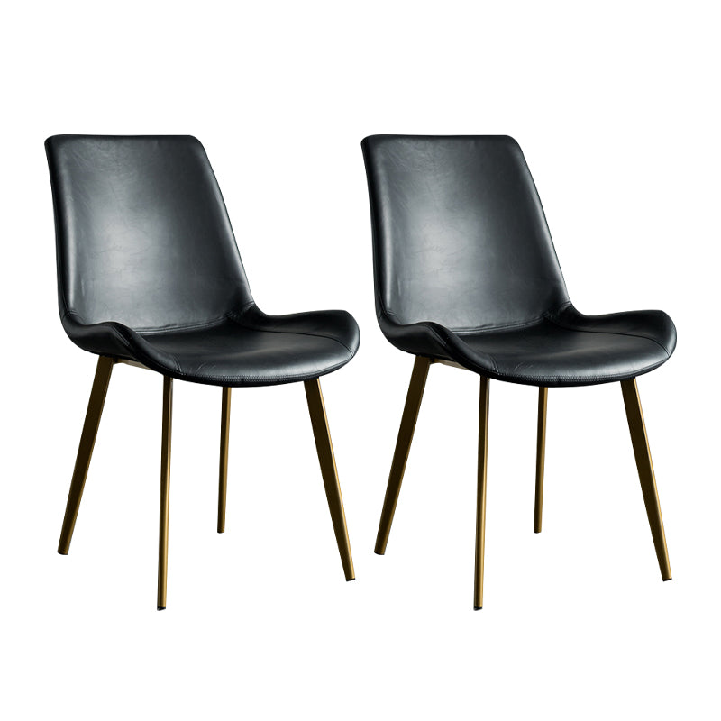 Sillas de comedor estilo moderno Sillas auxiliares de cocina sin brazos con patas de metal