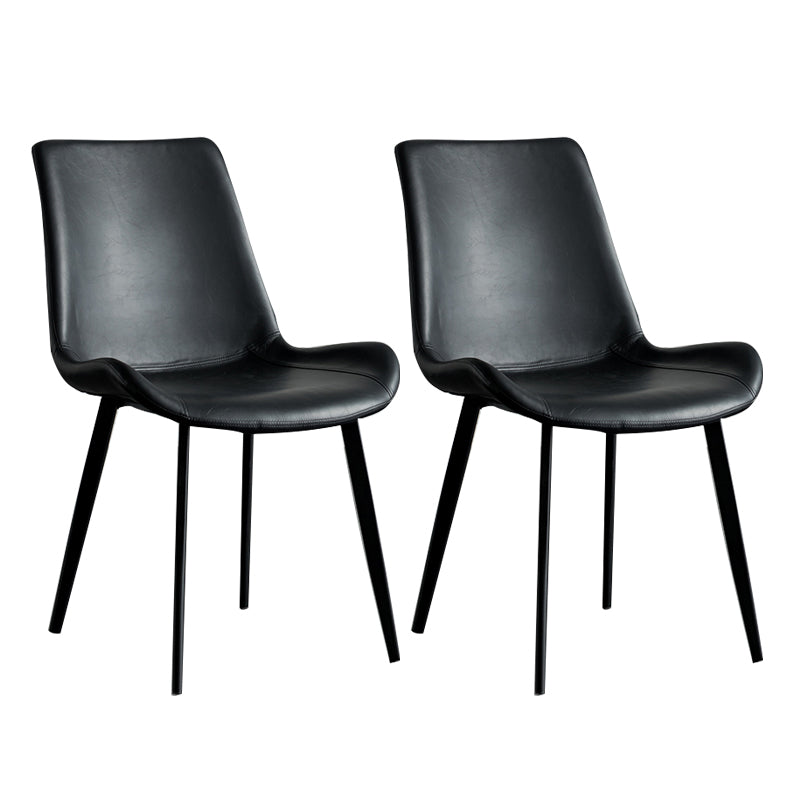 Sillas de comedor estilo moderno Sillas auxiliares de cocina sin brazos con patas de metal