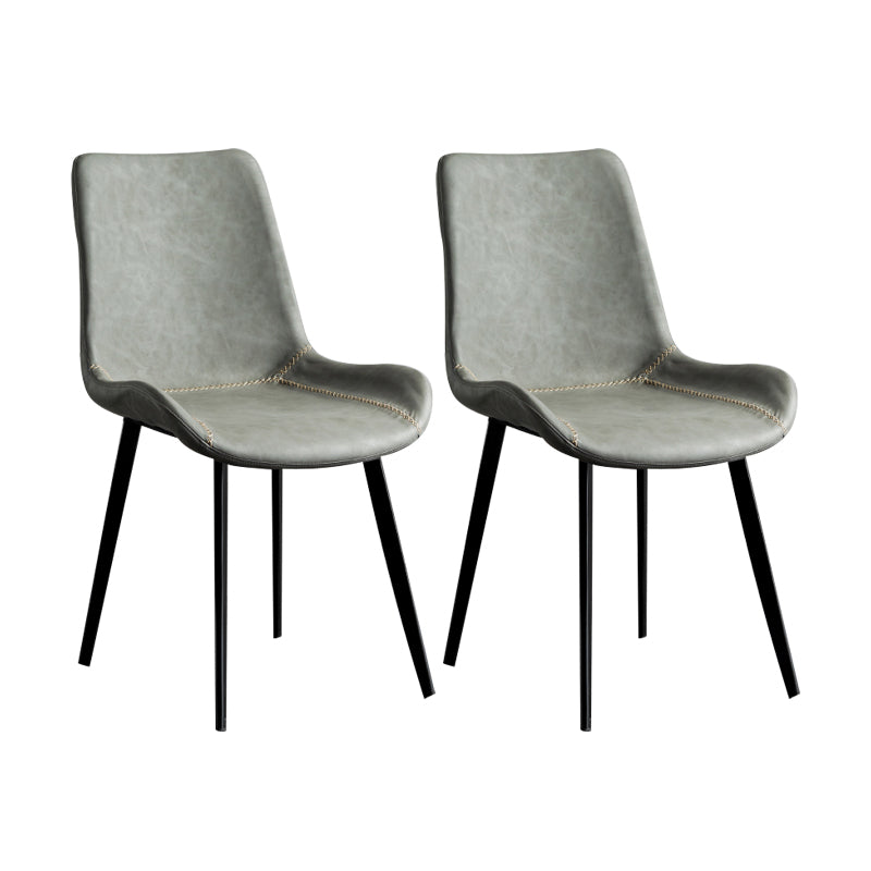 Sillas de comedor estilo moderno Sillas auxiliares de cocina sin brazos con patas de metal
