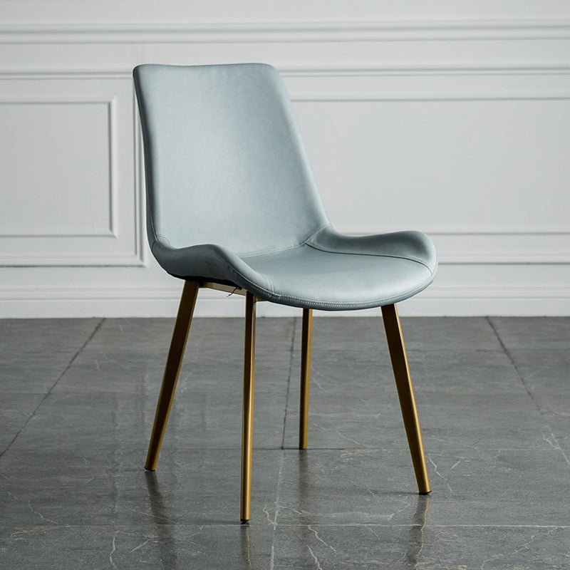 Sillas de comedor estilo moderno Sillas auxiliares de cocina sin brazos con patas de metal