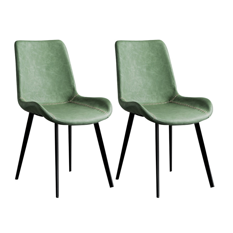 Sillas de comedor estilo moderno Sillas auxiliares de cocina sin brazos con patas de metal