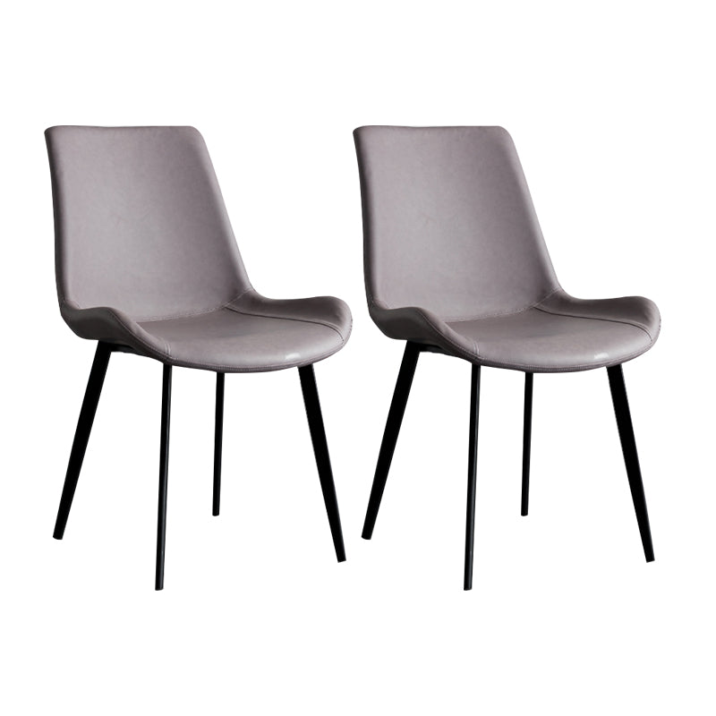 Sillas de comedor estilo moderno Sillas auxiliares de cocina sin brazos con patas de metal