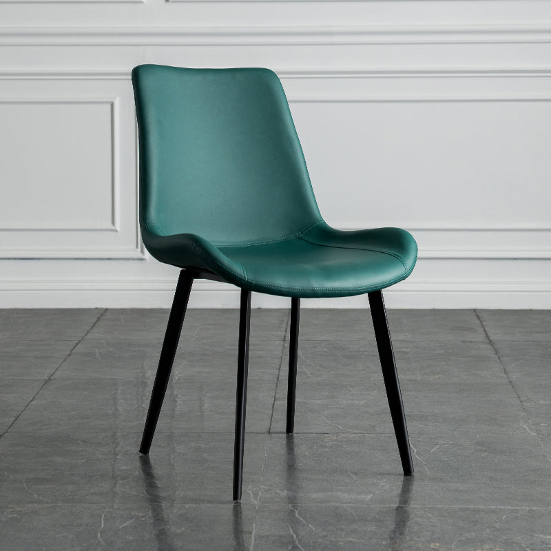 Sillas de comedor estilo moderno Sillas auxiliares de cocina sin brazos con patas de metal
