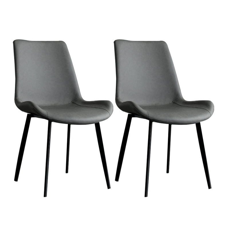 Sillas de comedor estilo moderno Sillas auxiliares de cocina sin brazos con patas de metal