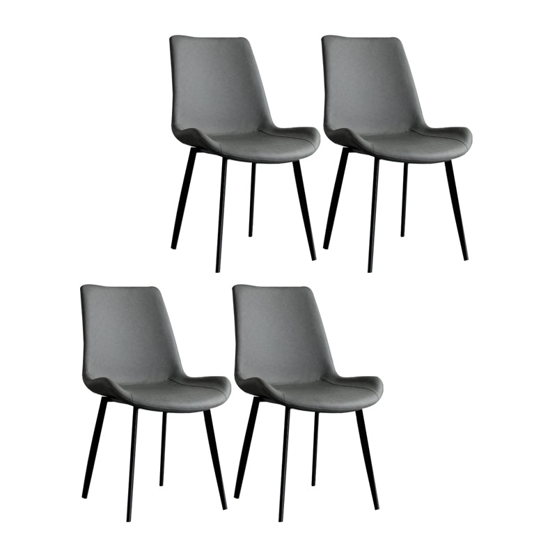 Sillas de comedor estilo moderno Sillas auxiliares de cocina sin brazos con patas de metal