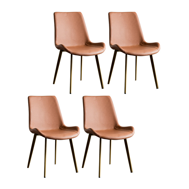 Sillas de comedor estilo moderno Sillas auxiliares de cocina sin brazos con patas de metal
