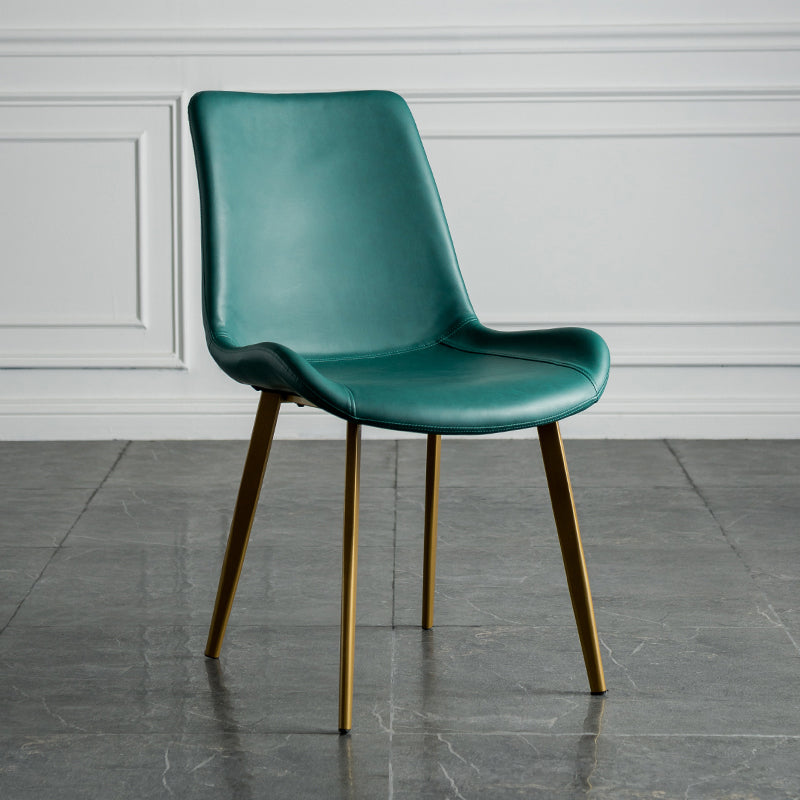 Sillas de comedor estilo moderno Sillas auxiliares de cocina sin brazos con patas de metal