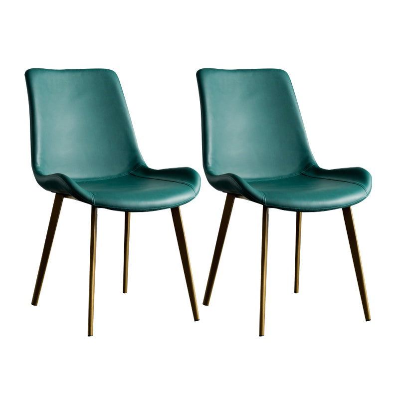 Sillas de comedor estilo moderno Sillas auxiliares de cocina sin brazos con patas de metal