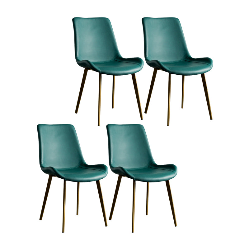 Sillas de comedor estilo moderno Sillas auxiliares de cocina sin brazos con patas de metal