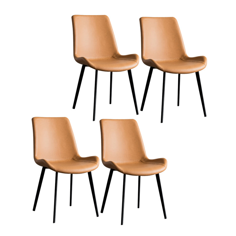 Sillas de comedor estilo moderno Sillas auxiliares de cocina sin brazos con patas de metal