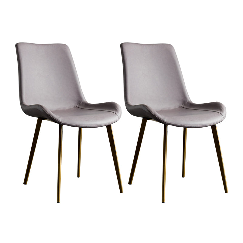 Sillas de comedor estilo moderno Sillas auxiliares de cocina sin brazos con patas de metal