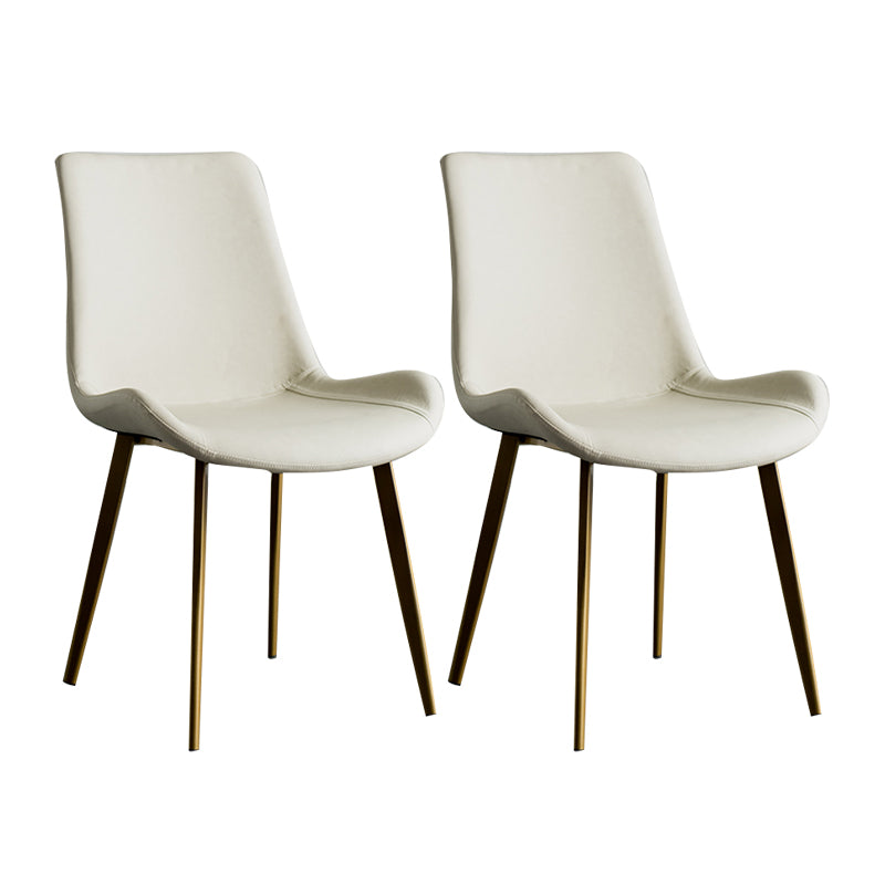 Sillas de comedor estilo moderno Sillas auxiliares de cocina sin brazos con patas de metal