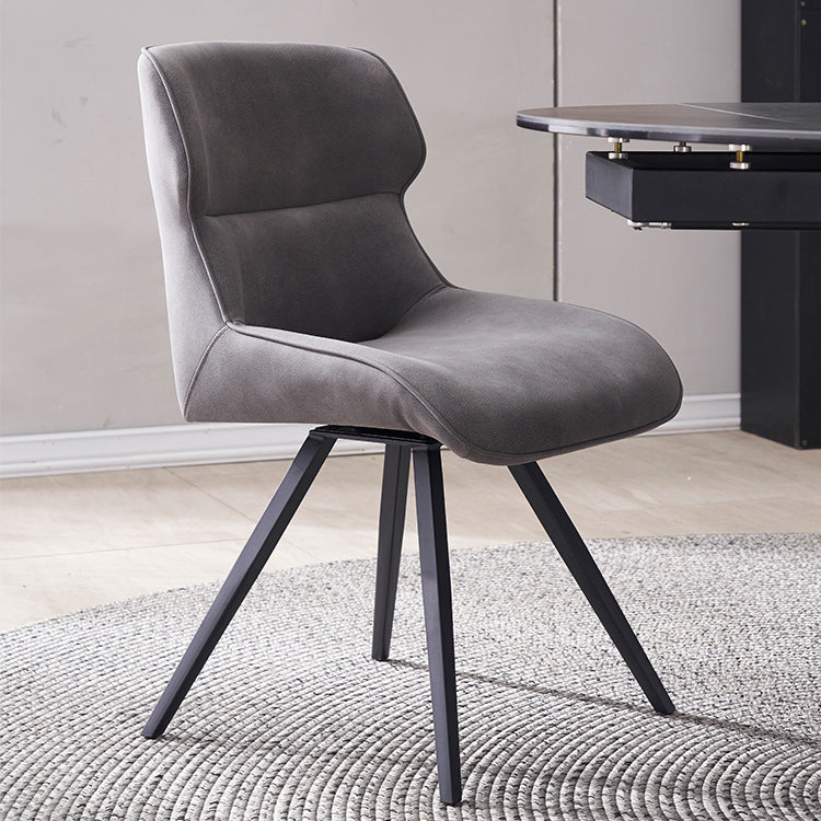 Sillas de comedor de cuero con brazo de estilo moderno, silla con respaldo para cocina