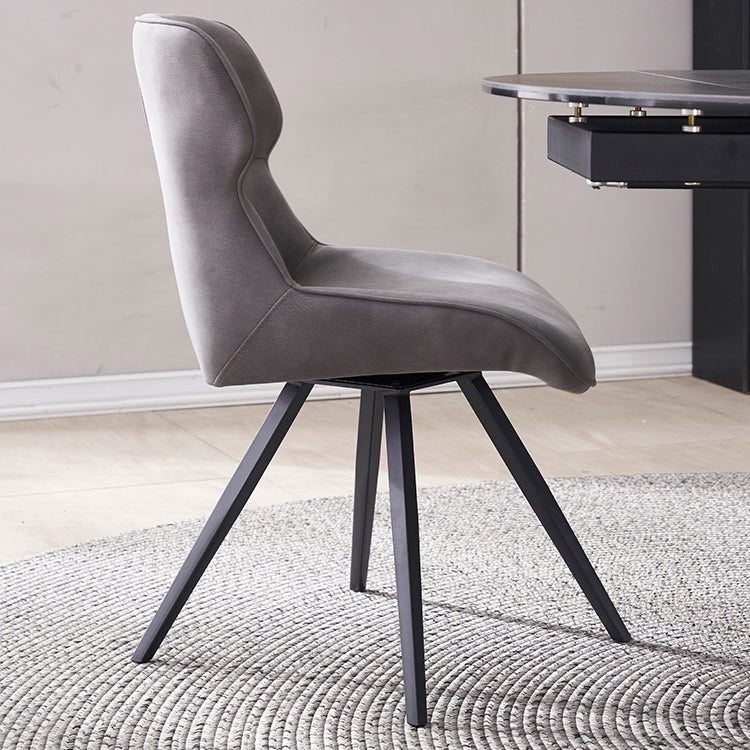 Sillas de comedor de cuero con brazo de estilo moderno, silla con respaldo para cocina