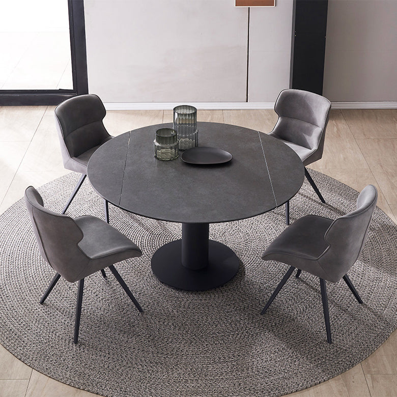 Sillas de comedor de cuero con brazo de estilo moderno, silla con respaldo para cocina
