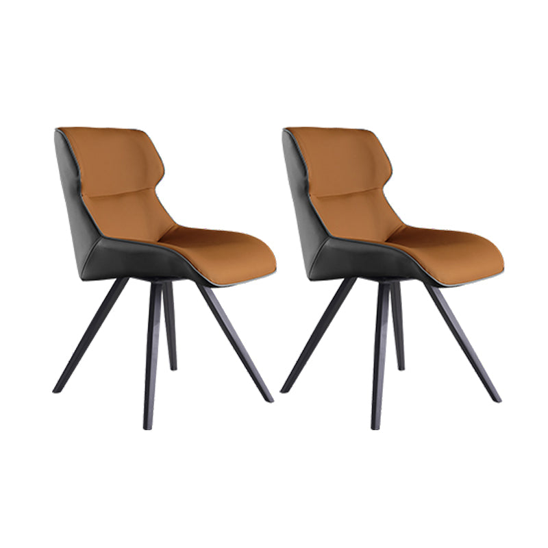Contemporary Style Arm Leather Dining Chairs Wingback Chair for Kitchen