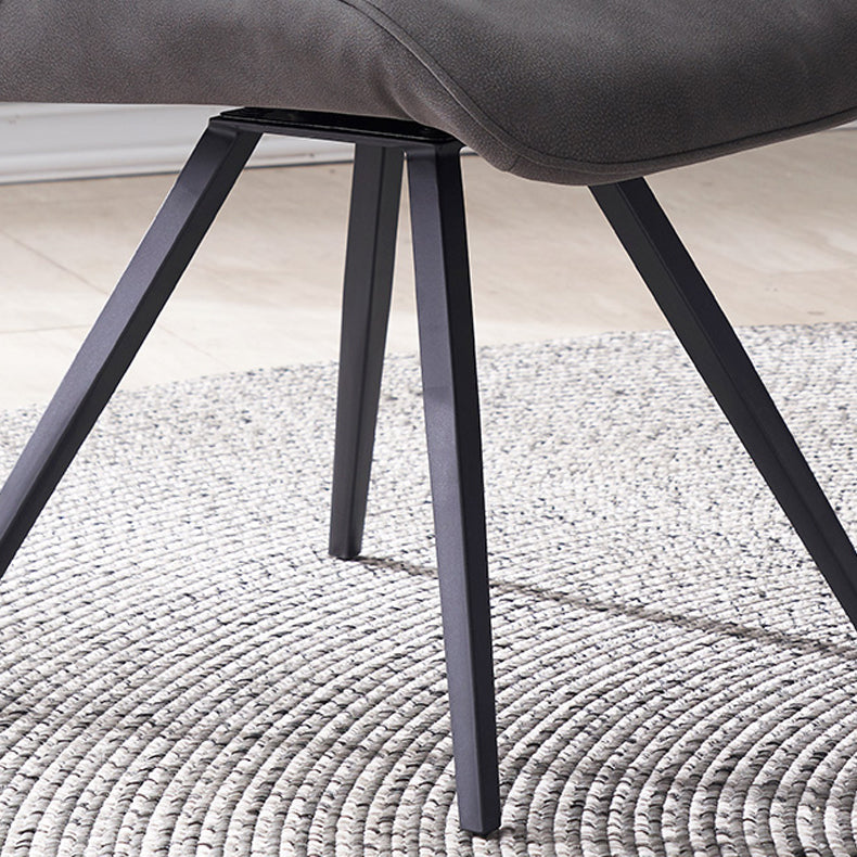 Sillas de comedor de cuero con brazo de estilo moderno, silla con respaldo para cocina
