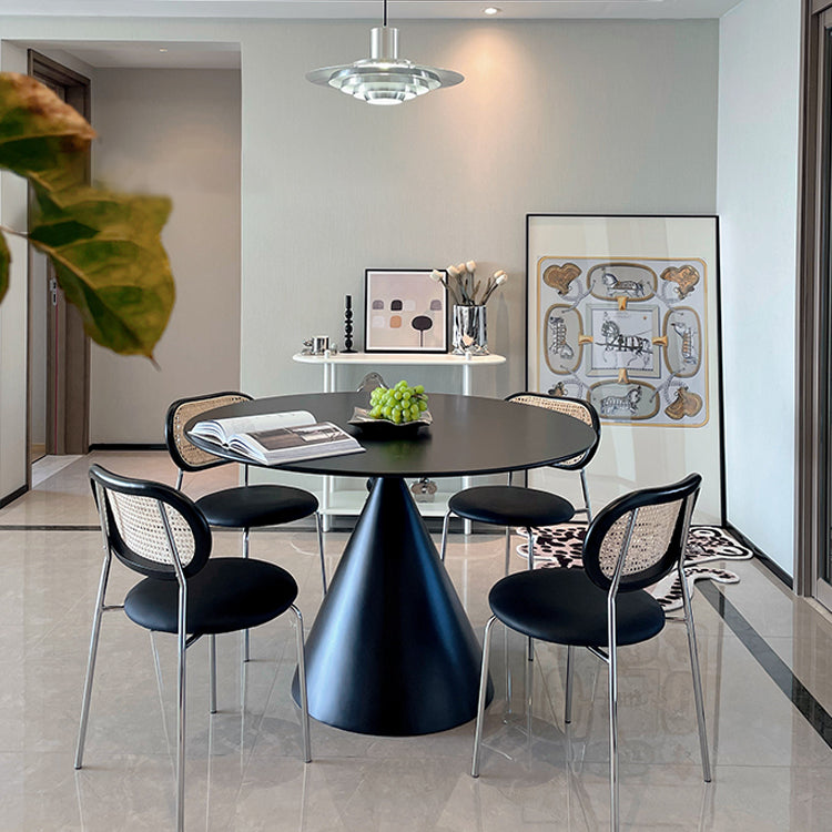 Sillas de comedor de estilo moderno, silla con respaldo abierto lateral sin brazos y patas de metal para cocina