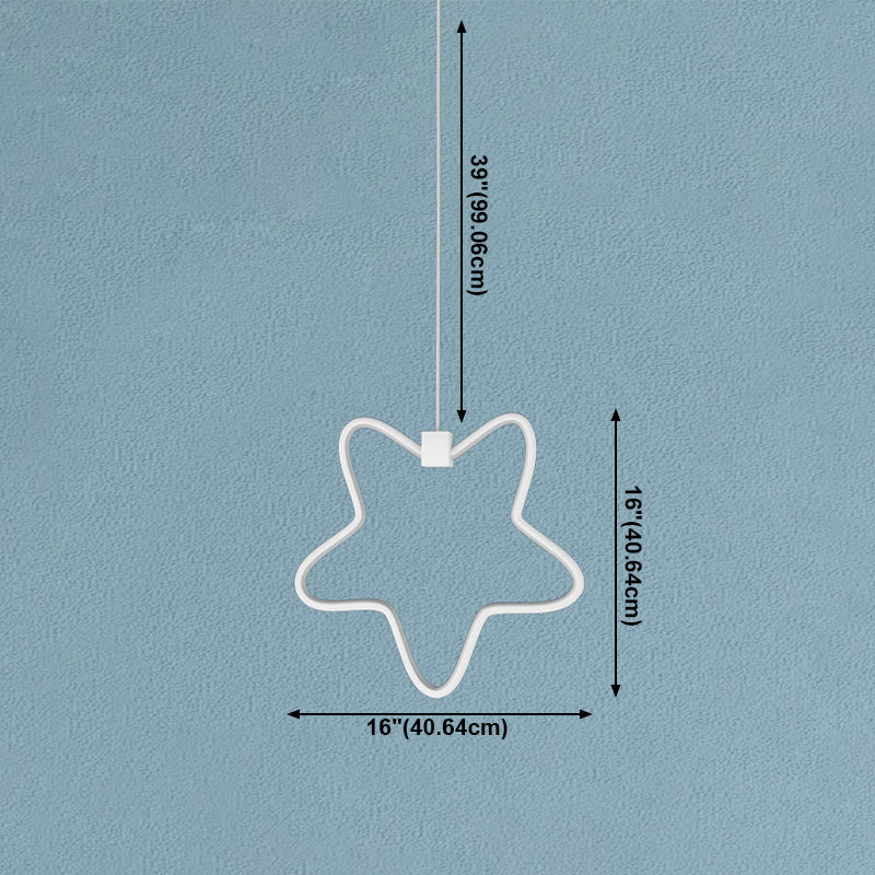 Pendre à LED linéaire blanc Lumière suspension en métal décoratif pour la salle des enfants