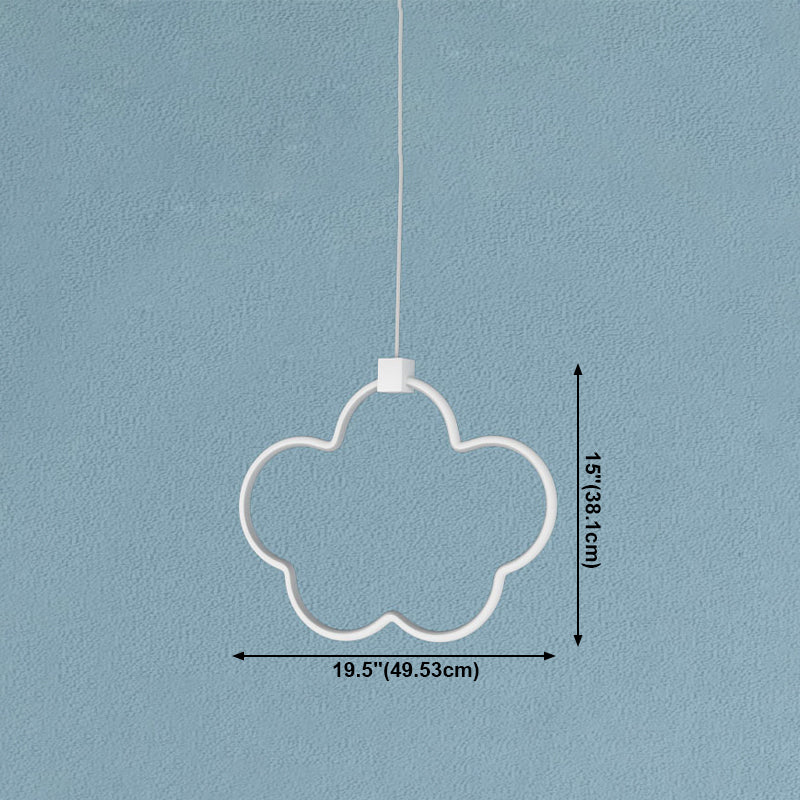 Pendre à LED linéaire blanc Lumière suspension en métal décoratif pour la salle des enfants