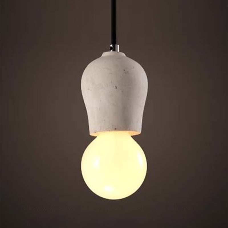 Small Ciment Pendant Light Ayémorrat nordique 1 Éclairage de suspension de tête pour salle à manger