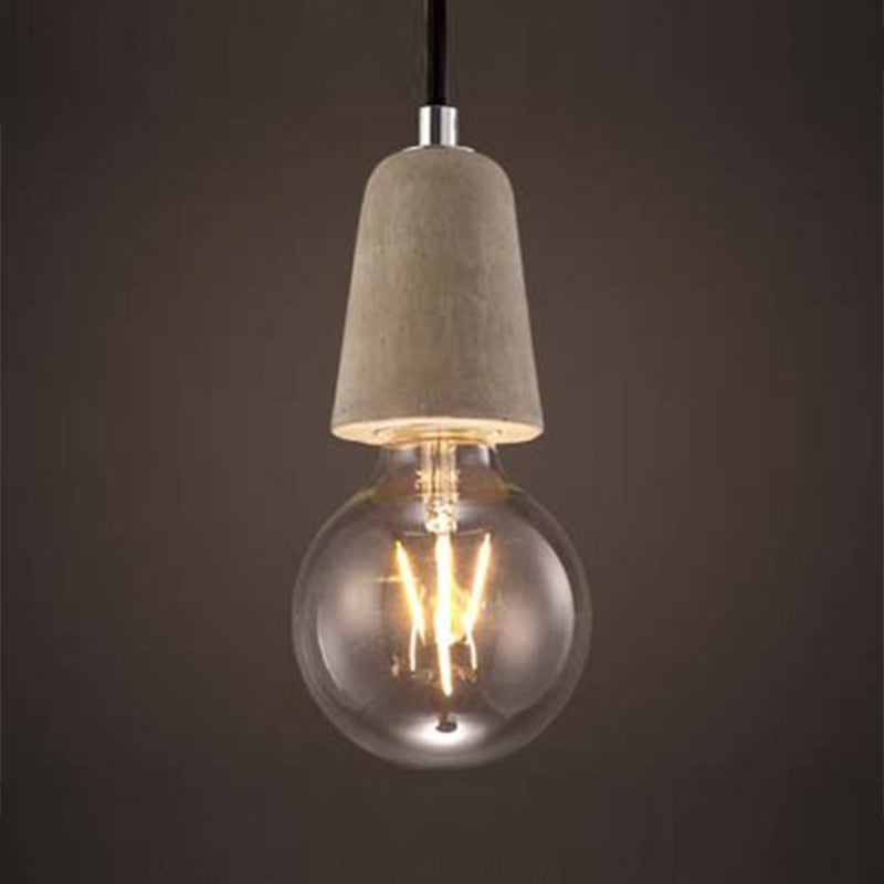 Small Ciment Pendant Light Ayémorrat nordique 1 Éclairage de suspension de tête pour salle à manger